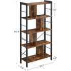Vasagle Mid Century Modern Bookshelf - Rustic Brown-Simulated wood finish