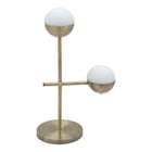 Zuo Virginia Table Lamp, White & Brushed Bronze-16.5W x 9.8D x 27.2H