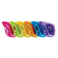 Staples Sidewinder Correction Tape - Assorted - 6 Pack-Instant and precise corrections.