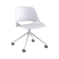 Humanscale Trea Office Chair with Casters - White-Engineered with a unique solid state recline mechanism that offers the sitter 12 degrees of movement