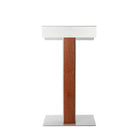 Urbann Y55 Lectern No Wheels - Whisky Wood, Aluminum Grey-Use: Speeches