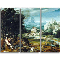Designart Nicolas Poussin, Landscape with Orpheus Canvas Art Print, (PT5024-3P)-Print