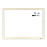 Quartet Wood Finish Frame Magnetic Dry-Erase Board - 24" x 36" - Assorted-Magnetic painted steel dry-erase board suited for people looking for on-trend, fashionable ways to decorate bedrooms and living areas