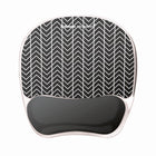 Fellowes Photo Gel Mouse Pad Wrist Rest with Microban - Black Chevron-Microban antimicrobial protection keeps your product cleaner
