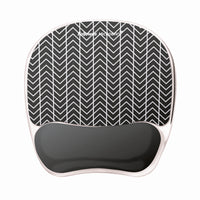 Fellowes Photo Gel Mouse Pad Wrist Rest with Microban - Black Chevron-Microban antimicrobial protection keeps your product cleaner