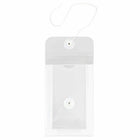 JAM Paper Plastic Envelopes with Button and String Tie - Open End - 4.25" x 6.25" - Clear - 12 Pack -Size: 4.25 x 6.25 inches