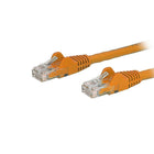 StarTech Câble de raccordement Ethernet Cat6 avec connecteurs antiaccrochements RJ-45, 6 po, orange (N6PATCH6INOR)-Protecteurs de pinces pour connecteur RJ-45 empêchent le câble de s’accrocher ou de briser pendant l’installation