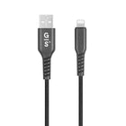 General Supply Goods + Co MFI 10ft Braided Lightning Charging Cable - Black-Sleek and tangle free