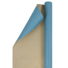 JAM Paper Wrapping Paper Rolls, 25 sq. ft., Blue Kraft Gift Wrap (165K25BU)-Size: 25 square ft. per roll