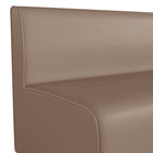 Flash Furniture Bright Beginnings Commercial Grade Modular Classroom Soft Seating, Armless 2-Seater Sofa - Neutral Vinyl-Holds up to 200 LBS. Static Weight Capacity