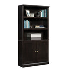 Sauder Miscellaneous Storage Bookcase With Doors - 5 shelves - 69.76" H - Estate Black (426412)-5 shelves - 3 are adjustable