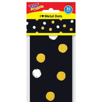 TREND enterprises Inc. I Love Metal - Bolder Borders - Dots - 11 Pack-Decorative precut paper border for displays and crafts