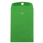 JAM Paper 6 x 9 Open End Catalog Envelopes with Clasp Closure, Brite Hue Green Recycled, 100 Pack (87923)-Christmas green