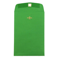 JAM Paper 6 x 9 Open End Catalog Envelopes with Clasp Closure, Brite Hue Green Recycled, 100 Pack (87923)-Christmas green
