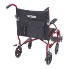 Drive Medical Fly Lite Ultra Lightweight Transport Wheelchair, Burgundy-33. 00"L x 22. 00"W x 36. 00"H