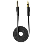 Exian Aux Flat Cable, 1 Meter, Black-This data cable will keep your phone powered by connecting it to a USB adapter or your computer