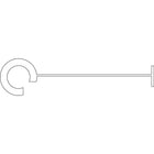 Tagging Hook Pins, 2 1/2", 5000 Pack-Clear