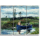 Designart Winslow Homer, The Blue Boat Canvas Art Print, (PT5021-3P)-Print