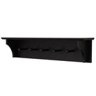 Foster 24"L x 4.5"D x 5.5"H Wall Shelf, 5 Pegs, Black (FN00380-5INT)-Material: floating wall shelf is made of high-quality, durable medium-density fiberboard (MDF) that provides stability. rely on the shelf to keep your items safe and sound, with a visually pleasing finish