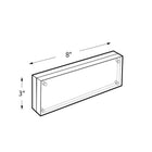 Azar Displays 3" x 8" Vertical/Horizontal Block Acrylic Sign Holder, Clear (104431)-Strong, durable silver magnets in each corner