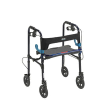 Drive Medical Clever Lite Rollator Walker, Flame Blue, Adult, 8" Wheel-Flame Blue, Aluminum