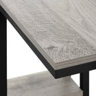 Monarch Specialties 3671 Accent Table - 25"H/Grey/Black Metal-10