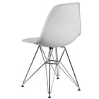Flash Furniture Elon Series Plastic Chair with Chrome Base - White-Polypropylene Molded Structure