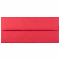 JAM Paper #10 Business Coloured Envelopes - 4.125" x 9.5" - Red Recycled - 50 Pack-Colour: Red Envelopes