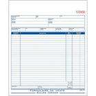 Staples Bilingual Sales Order Form - Triplicates - Carbonless - Staple Bound - 8" x 10" - 50 Forms-Numbered forms make it easy to reference order details