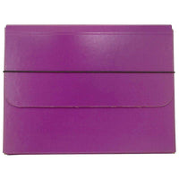 JAM Paper Thick Portfolio Carrying Case with Elastic Band Closure, 10 x 13.25, Purple, 2 Pack (154528514g)-Size: 10" x 13.25" x 1.25"