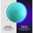 Bite Shield Indoor Flying Insect Trap with Aromatherapy-Four color options: Aqua, black, white, yellow