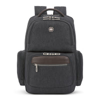 Swiss Gear Poly 17.3" Computer Backpack - Grey-Grey polyester