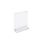 Azar Displays 6" x 4" Vertical Double Sided Stand Up Acrylic Sign Holder, Clear, 10 Pack (152726)-Stand up sign holder is perfect for tabletop displays, restaurant table displays, and hotel concierge desks