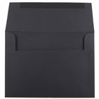 JAM Paper A6 Invitation Envelopes, 4.75 x 6.5, Black, 250 Pack (22115363H)-Blank interior for personalized message