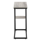 Monarch Specialties 3671 Accent Table - 25"H/Grey/Black Metal-Warranty: 1 Year limited for parts