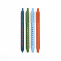 Poppin Work Happy Pens - Assorted Colours - 4 Pack-Retractable Gel Luxe Pens
