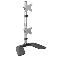 StarTech Vertical Dual-Monitor Stand, Aluminum-Vertical dual-monitor stand supports two displays up to 27" each