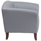 Flash Furniture HERCULES Imperial Series Grey Leather Chair-Sloping Arms