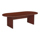 Office Star Napa Collection 95" Racetrack Conference Table, Mahogany-Conference table features 1-1/2”-thick tops and legs