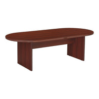 Office Star Napa Collection 95" Racetrack Conference Table, Mahogany-Conference table features 1-1/2”-thick tops and legs