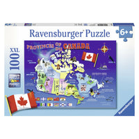 Ravensburger Map Of Canada 100-Piece Puzzle-Ravensburger kids puzzles have large, durable pieces little hands can easily hold for lots of repeat amusement.