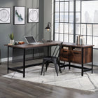 Sauder 66"W Briarbrook L-Desk - Barrel Oak-   Three drawers feature full extension slides
