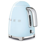 SMEG 50's Style Fixed Temperature Electric Kettle, Pastel Blue (KLF03PBUS)-360-degree swivel base.
