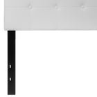 Flash Furniture Lennox Tufted Upholstered Twin Size Headboard - White Vinyl-Button Tufted with Box Stitching