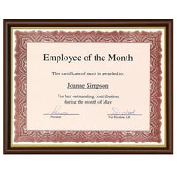 St. James Awards & Certificate Frame for 8.5" x 11" Letter Size Documents - Tuscan Cherry w/Gold Trim-Awards & Certificate Frame
