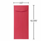 JAM Paper #11 Policy Envelopes, 4.5 x 10.38, Brite Hue Red Recycled, 1000 Pack (9009B)-Opening: Open end