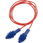 Air Soft Earplugs, SD583, 100 Pack-POLYBAG - Corded, Red Vinyl