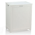 Oceanstar Storage Laundry Hamper, White (RH5513WHITE)-Hinged lid that stays open so you do not need to hold onto the top