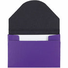 JAM Paper Colourful Business Card Holder Case with Round Flap - Purple Chipboard-Quantity: Sold Individually