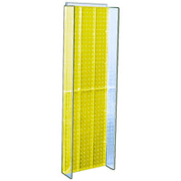 Azar Displays 44" x 14" Pegboard Powerwing Display, Yellow (700350-YEL)-For use with wall pegboard or slat wall